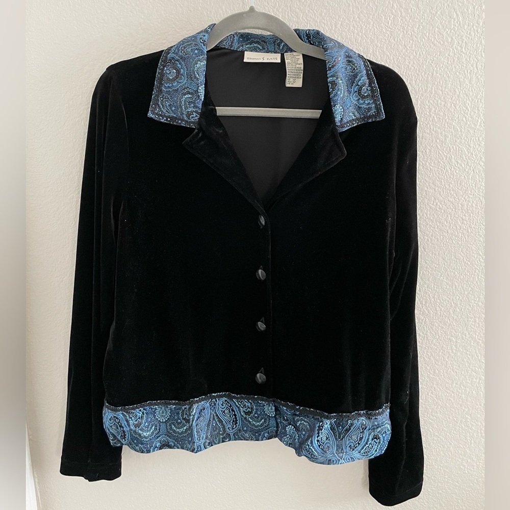 Vintage velvet button up